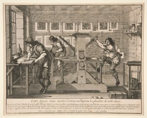 Les imprimeurs dans leur atelier, de la série des artistes dans leurs studios