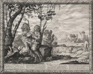 Le fils prodigue : Le prodigue gardant les cochons - Abraham Bosse