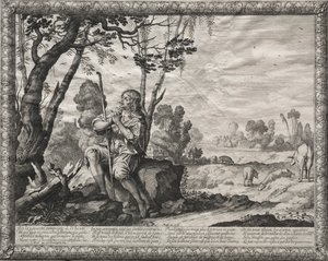 Le Fils prodigue : Le prodigue gardant les cochons - Abraham Bosse