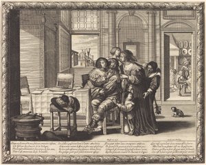 Le fils prodigue dans une maison de mauvaise réputation - Abraham Bosse