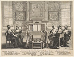 Les vierges sages conversant, vers 1635