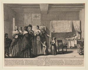 Visiter les malades, des Sept œuvres de miséricorde - Abraham Bosse