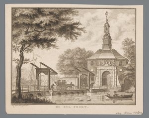 Vue de la porte Zijl à Leyde (De Zyl Poort)