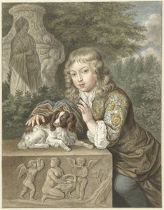 Garçon avec un petit chien