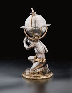 Deux globes terrestres et célestes exceptionnels, soutenus par Hercule et Atlas, Augsbourg, 1697-99 - Abraham Drentwett