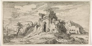 Paysage avec les ruines d