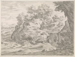 Paysage avec cascade (Paysages fluviaux) - Abraham Genoels