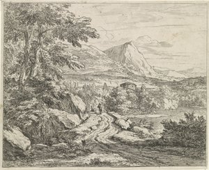 Chemin le long des rochers