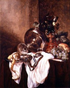 Nature Morte avec un Fruit et une Coupe en Argent - Abraham Hendricksz van Beyeren