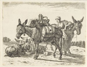 Ânes de bât - Abraham Hendrik Winter