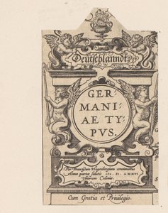 Cartouche avec quatre putti - Abraham Hogenberg