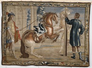 William Cavendish avec un Cheval, vers 1660 - Abraham Jansz. van after Diepenbeeck