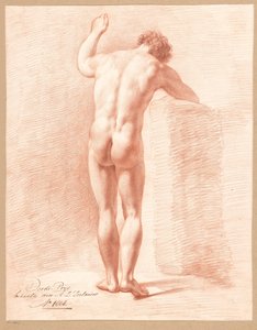 Nu masculin debout, vu de dos (3e prix 1808) - Abraham Lion Zeelander