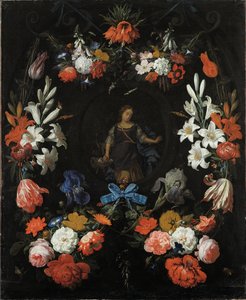 Guirlande de fleurs - Abraham Mignon