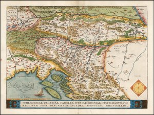 Carte des Balkans occidentaux de 1574 par Abraham Ortelius - Abraham Ortelius