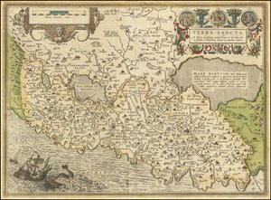 1584 carte - Terra Sancta, a Petro Laicstain perlustrata, et ab eius ore et schedis a Christiano Schrot in tabulam redacta