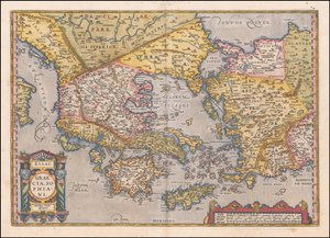 Carte de la Grèce et de la Turquie occidentale de 1584 par Abraham Ortelius - Abraham Ortelius