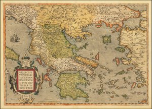 Carte de la Grèce de 1584 par Abraham Ortelius - Abraham Ortelius