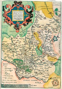Franciae Orientalis: Monasteriensis Et Osnaburgensis Episcopatus Descriptio Carte géographique de la Franconie en Allemagne tirée de « Theatrum Orbis Terrarum » par Abraham Ortelius - Abraham Ortelius