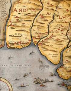 Port de Palos, par Abraham Ortelius (1528-1598), plaque - Abraham Ortelius