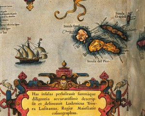 Carte des îles des Açores du Theatrum Orbis Terrarum par Abraham Ortelius