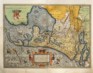 Carte des Pays-Bas, du Theatrum Orbis Terrarum par Abraham Ortelius - Abraham Ortelius