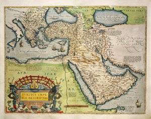 Carte de la Turquie, du Theatrum Orbis Terrarum par Abraham Ortelius
