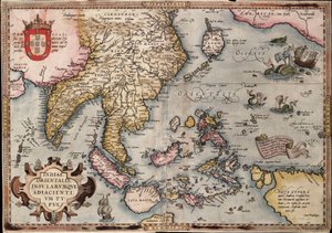 Carte des Indes orientales par Ortelius, vers 1570