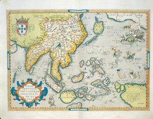 Carte des Indes, du Theatrum Orbis Terrarum par Abraham Ortelius