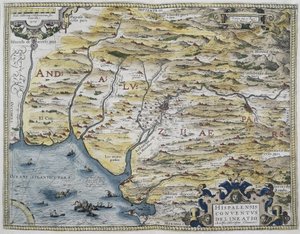 ORTELIUS, Abraham (1527-1598). Theatrum Orbis Terrarum. 1570. Considéré comme le premier atlas moderne. CHAVES, Jeronimo de (1523-1574). Mathématicien, astronome et navigateur. Carte de l