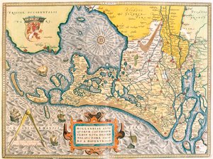 Province : Frise, Hollande-Septentrionale, Hollande-Méridionale, Brabant-Septentrional, Limbourg, Utrecht, Gueldre, Flevoland, Pays-Bas - Abraham Ortelius