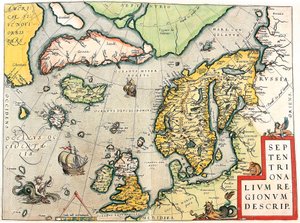 Septentrionalium Regionum Descrip. Carte géographique de la Scandinavie et de l