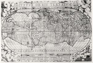 Typus Orbis Terrarum, carte du monde, 1577 - Abraham Ortelius