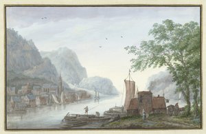 Paysage montagneux avec vue sur un village au bord d