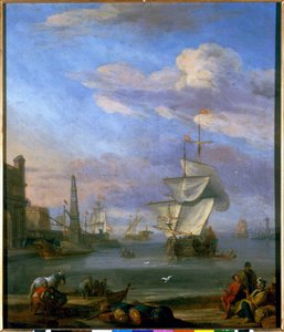 Un port hollandais, peinture d