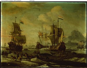 La flotte baleinière néerlandaise - Abraham Storck