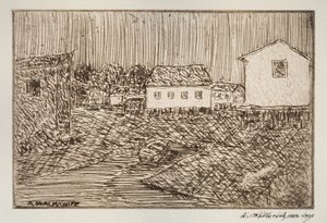 Scène de rue, bâtiment ou portrait, 1902-1905 - Abraham Walkowitz