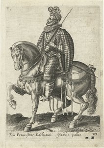 Noble français à cheval - Abraham de Bruyn (attributed to)