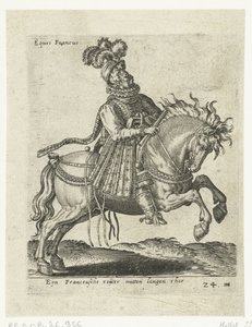 Cavalier français avec pistolet - Abraham de Bruyn (attributed to)