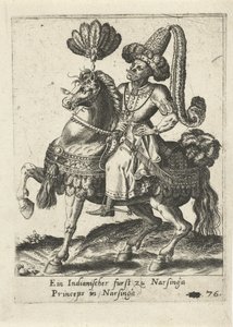 Prince indien à cheval - Abraham de Bruyn (attributed to)