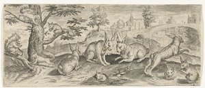 Écureuils et lapins - Abraham de Bruyn (possibly)
