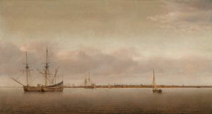 Vue de Hoorn - Abraham de Verwer