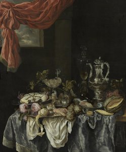 Somptueuse nature morte avec des verres et de l