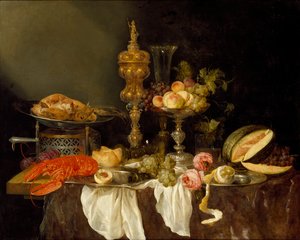 Nature Morte avec un Homard et une Dinde