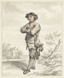 Homme debout, les bras croisés, vers la gauche - Abraham van Strij (I)
