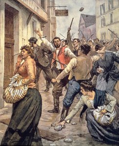 Émeutes antisémites en Moravie, Achille Beltrame, de La domenica del Corriere, 12 novembre