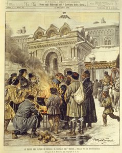 Illustration de couverture des Moujiks célébrant Noël dans les rues de Saint-Pétersbourg, Russie