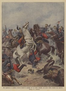 Deux escadrons de cavalerie française lancés au galop, par un ordre erroné - Achille Beltrame
