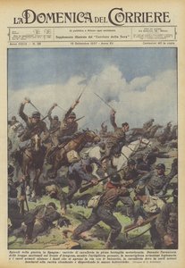 Épisodes de la guerre en Espagne, charges de cavalerie en pleine bataille motorisée
