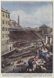 Parmi les grands travaux publics voulus par le Duce, la route de camionnage Gênes-Milan-Turin
